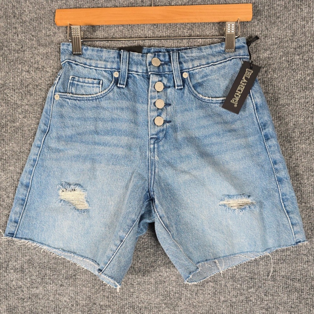 BLANKNYC The Warren High Rise Distressed Denim Cutoff Shorts Size 24